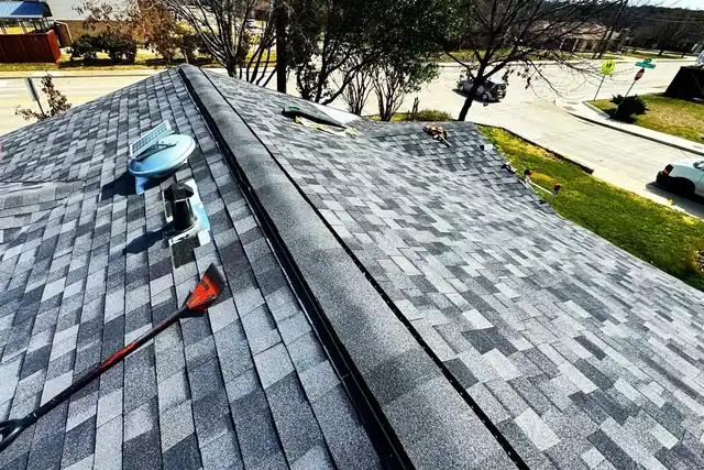 Completed architectural shingle roof